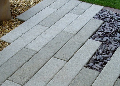 Installation de pavé-uni